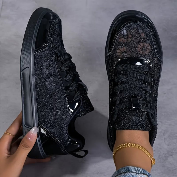 Lacey™ │ Floral Lace Sneakers