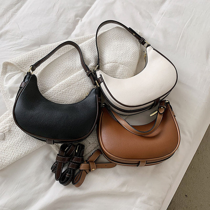 LUNETTE™ - Crescent Contrast Trim Crossbody Bag