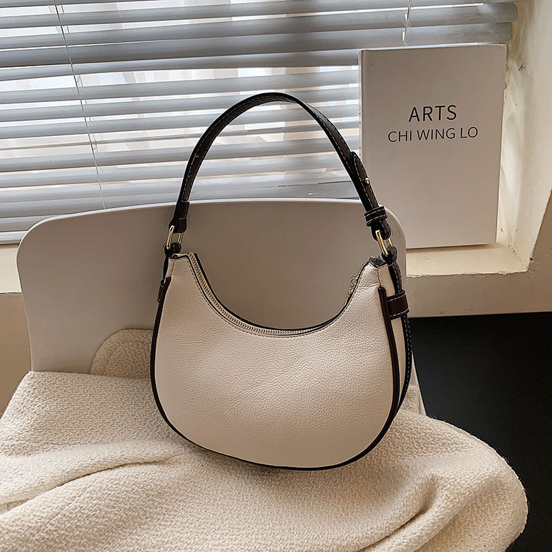 LUNETTE™ - Crescent Contrast Trim Crossbody Bag