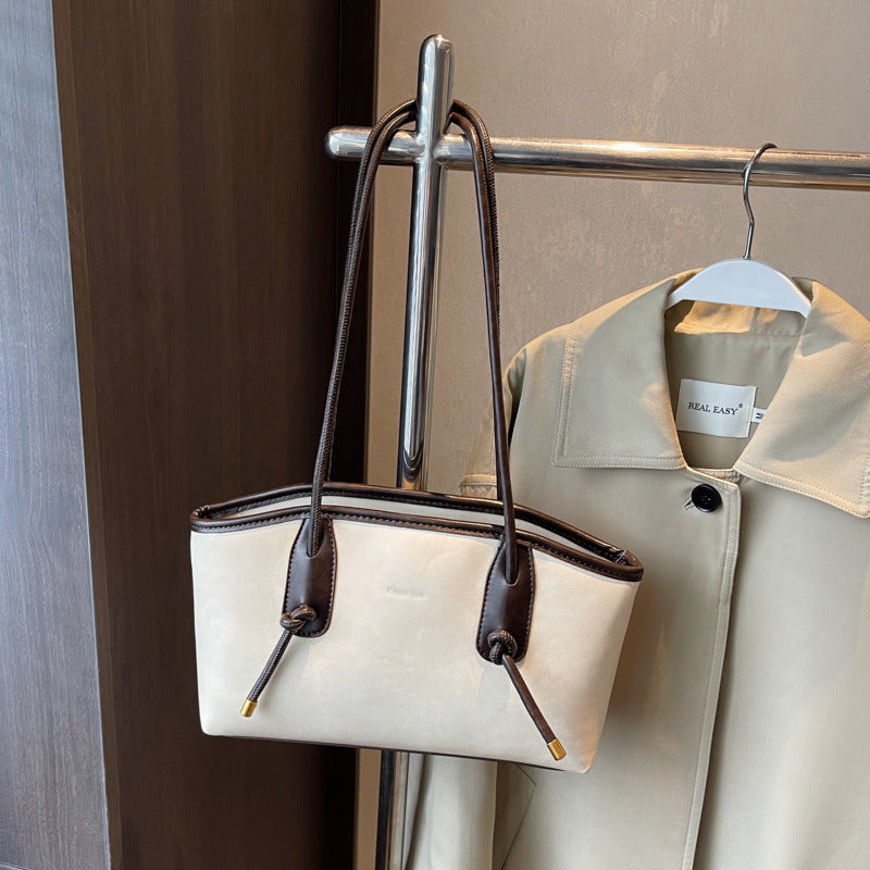 BRIGITTE™ - Vintage Knot-Detail Shoulder Tote Bag