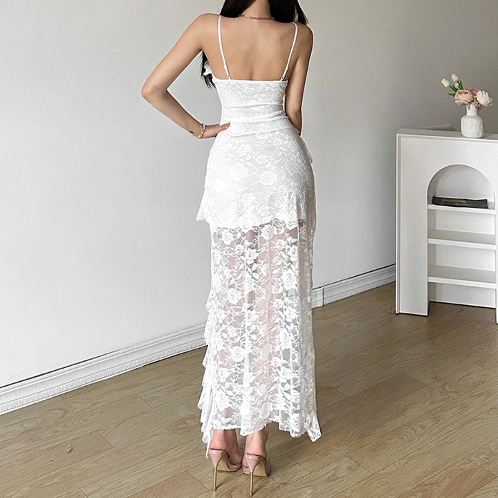 ISABEAU™ - Lace Ruffle High Waist Dress