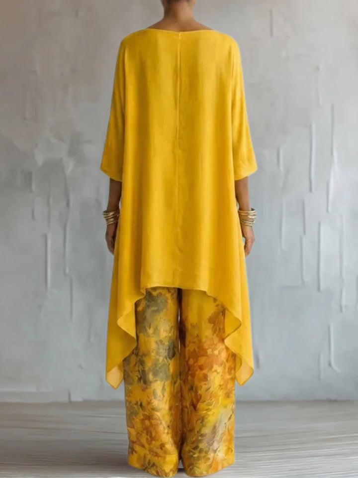Arlena™ | Flowy Asymmetrical Floral Two Piece Set