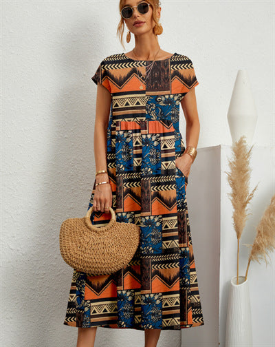 FLORENE™ - Breezy Floral Midi Dress