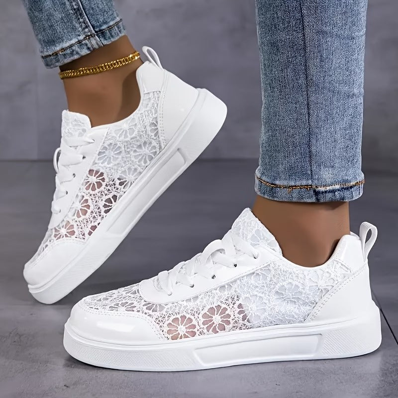 Lacey™ │ Floral Lace Sneakers