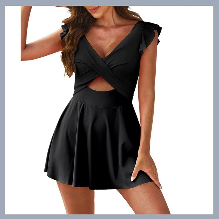 MARINE™ - Striped Ruffle One-Piece Swimsuit