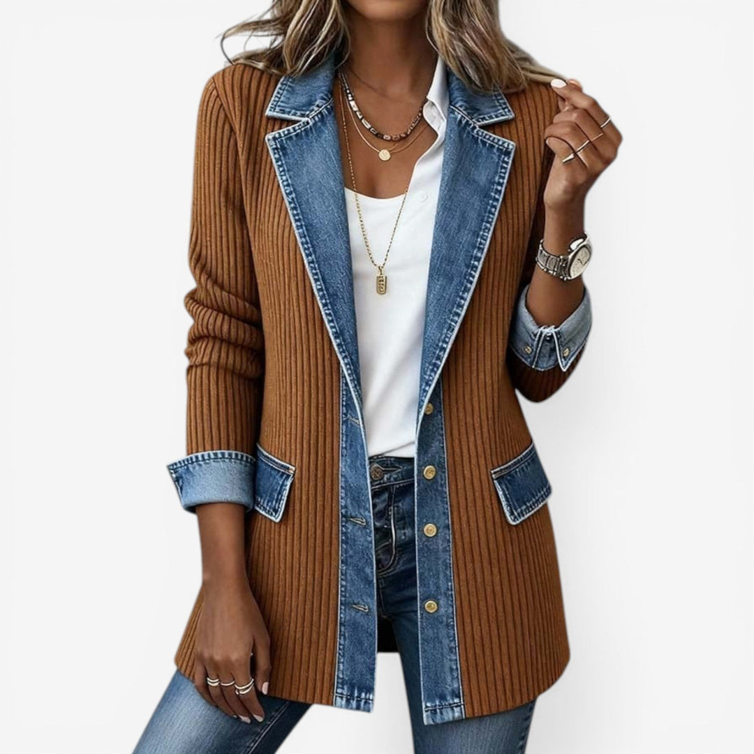 Elowen™ | Lightweight Indigo Summer Knit Jacket