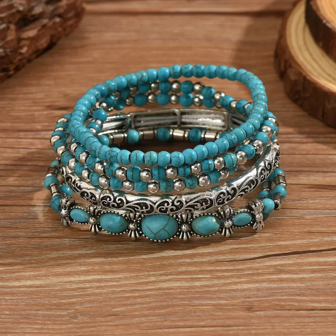 Aislin™ | Boho Beaded Stackable Bracelet Set