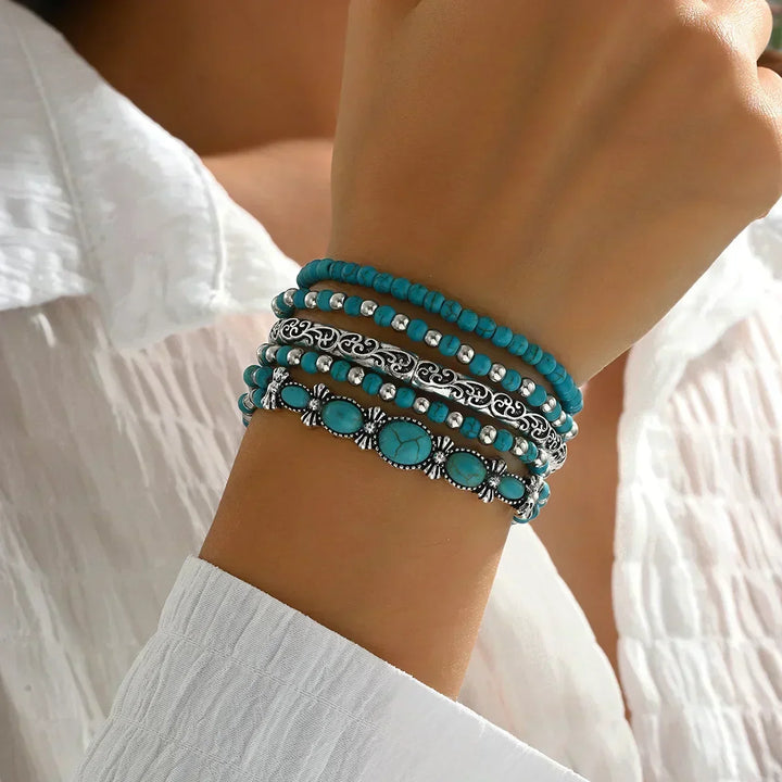 Aislin™ | Boho Beaded Stackable Bracelet Set