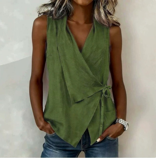Emillie™ | Sleeveless V-Neck Blouse