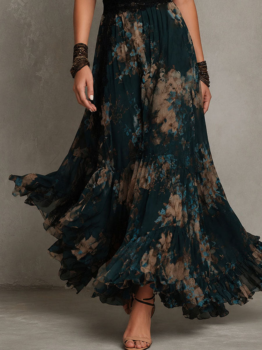 Averine™ | Flowy V-Neck Maxi Dress