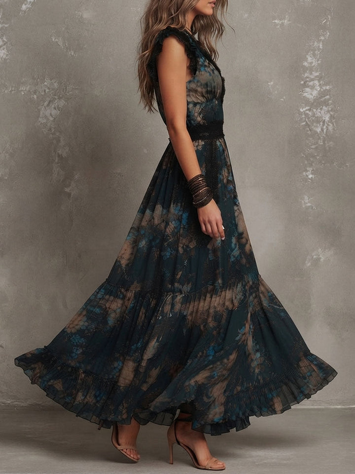 Averine™ | Flowy V-Neck Maxi Dress