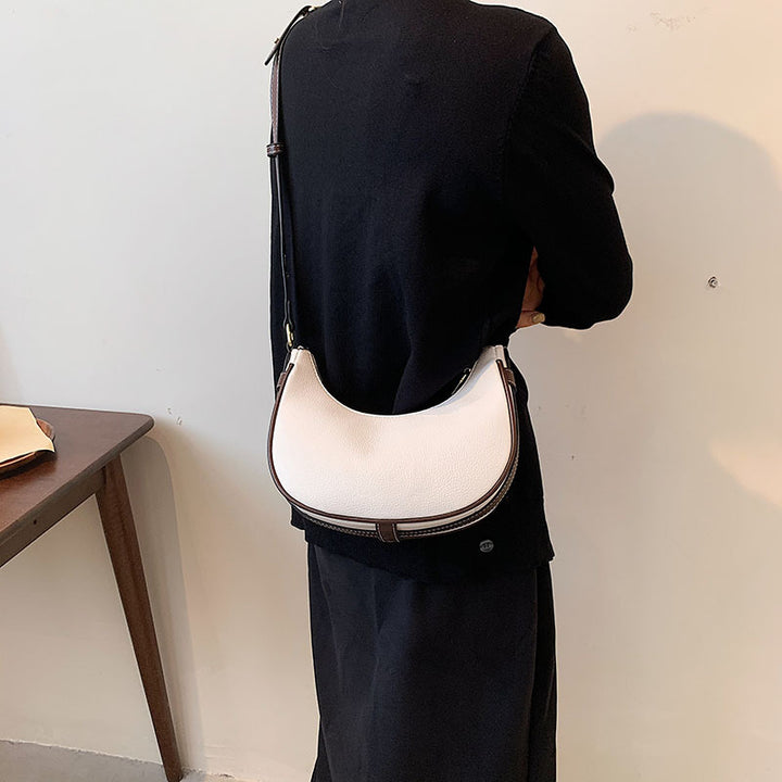 LUNETTE™ - Crescent Contrast Trim Crossbody Bag