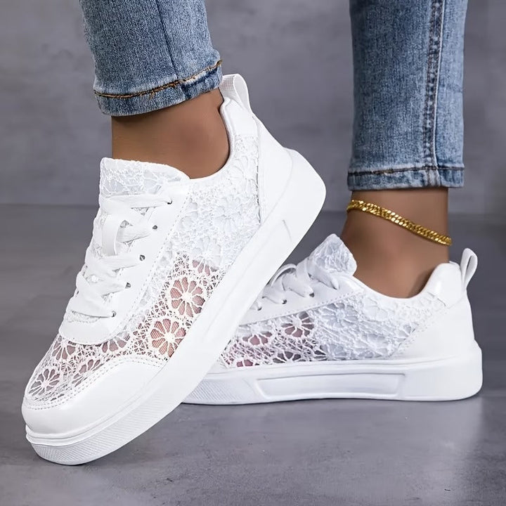 Lacey™ │ Floral Lace Sneakers