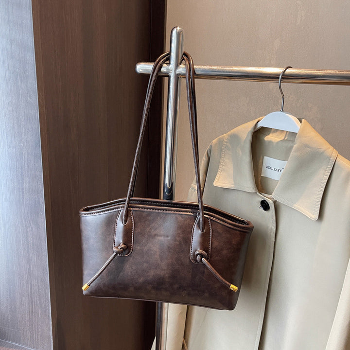 BRIGITTE™ - Vintage Knot-Detail Shoulder Tote Bag