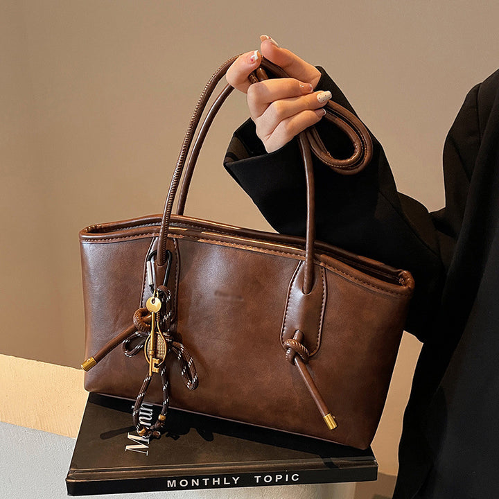 BRIGITTE™ - Vintage Knot-Detail Shoulder Tote Bag