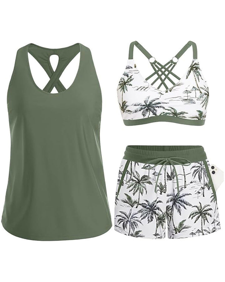 Sienna™ | 3PCS Raglan Bikini Set with Cover-Up