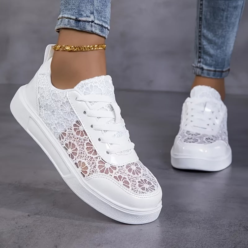 Lacey™ │ Floral Lace Sneakers