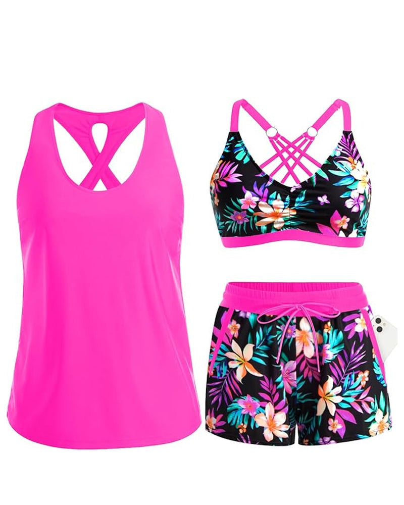 Sienna™ | 3PCS Raglan Bikini Set with Cover-Up