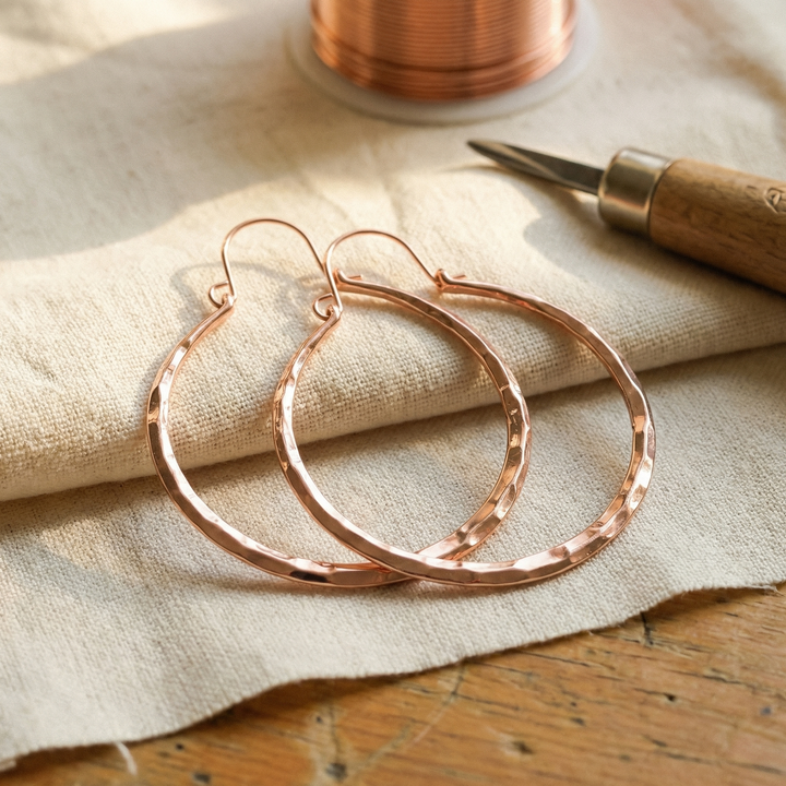 Boucles d'oreilles en cuivre Willow de Chloé