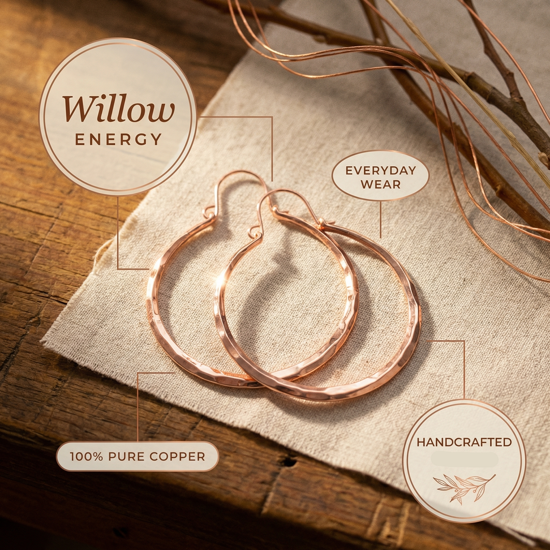 Boucles d'oreilles en cuivre Willow de Chloé – vue 5