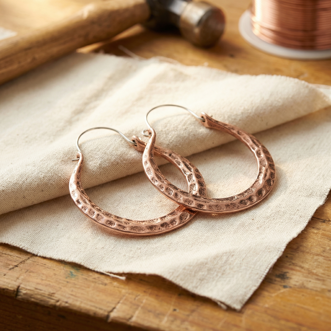 Boucles d'oreilles en cuivre Ember de Chloé