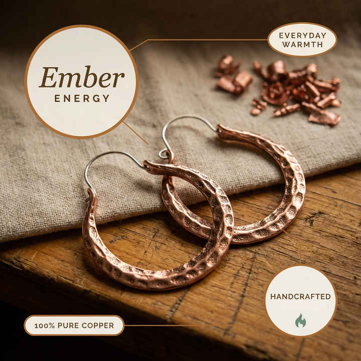 Boucles d'oreilles en cuivre Ember de Chloé – vue 5