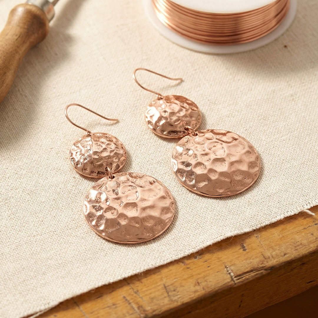 Boucles d'oreilles en cuivre Solstice de Chloé