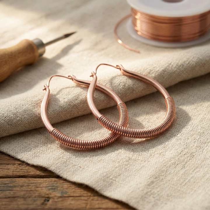 Boucles d'oreilles en cuivre Creek de Chloé