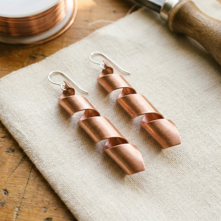 Boucles d'oreilles en cuivre Dusk de Chloé