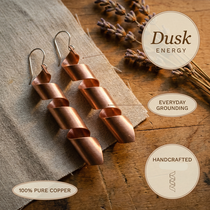 Boucles d'oreilles en cuivre Dusk de Chloé – vue 5