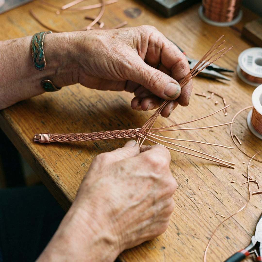 Bracelet de cheville en cuivre Reed de Chloé – vue 4