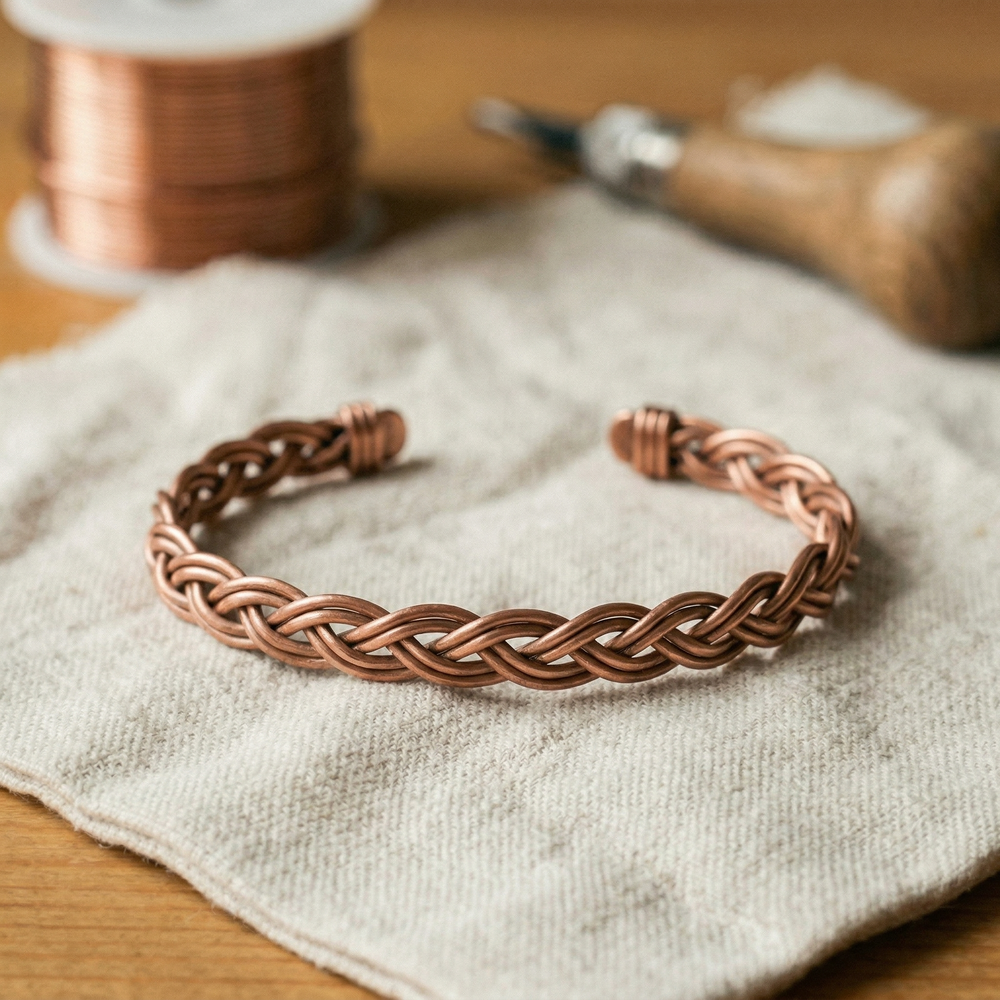 Bracelet de cheville en cuivre Reed de Chloé – vue 2