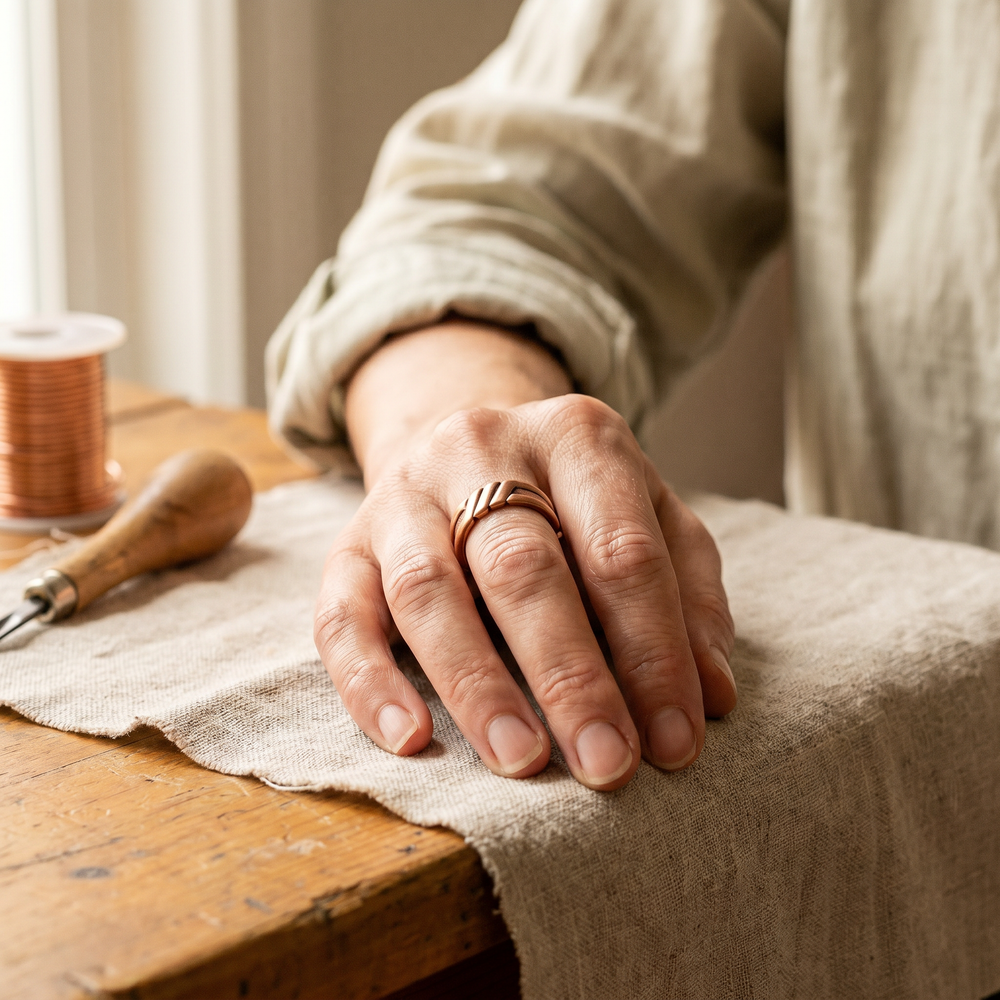 Bague en cuivre Peat de Chloé – vue 2