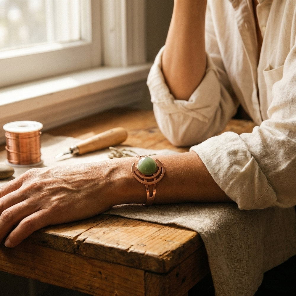 Bracelet en cuivre Sphere Vert de Chloé – vue 2