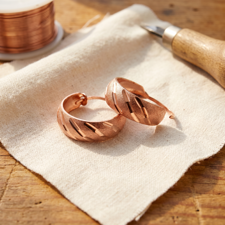 Boucles d'oreilles en cuivre Vale de Chloé