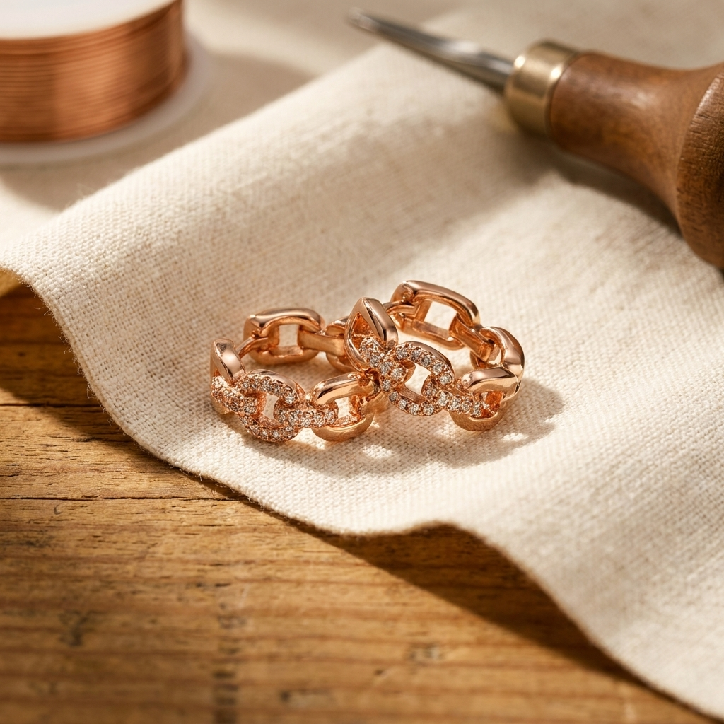 Boucles d'oreilles en cuivre Tor de Chloé