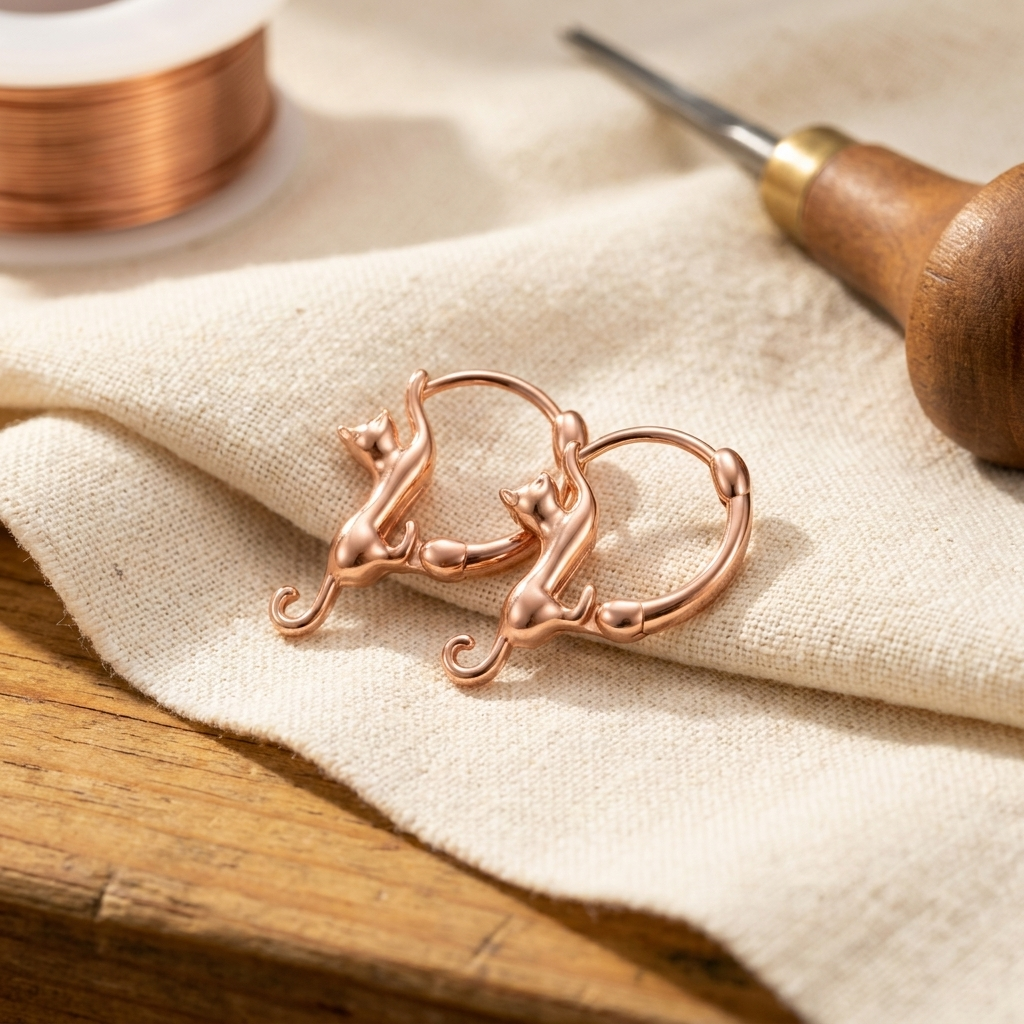 Boucles d'oreilles en cuivre Swirl de Chloé