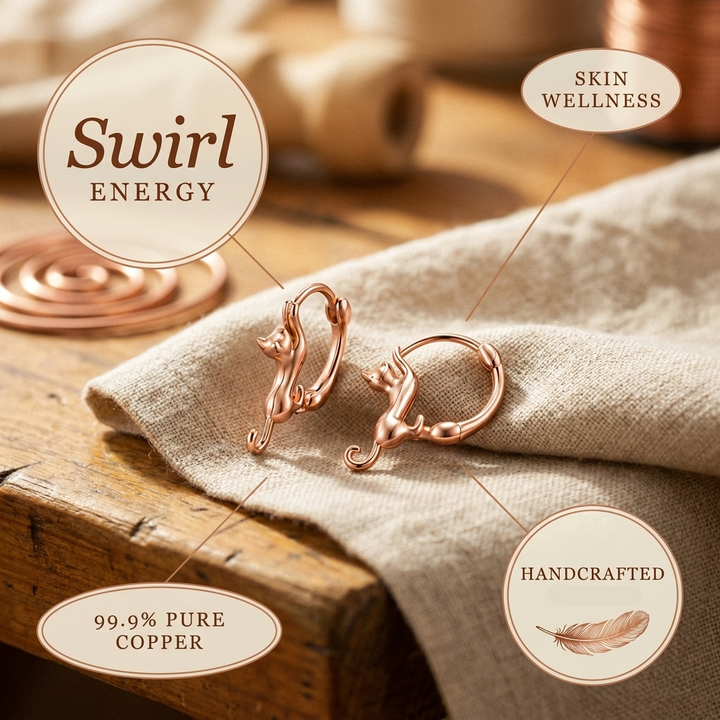 Boucles d'oreilles en cuivre Swirl de Chloé – vue 5