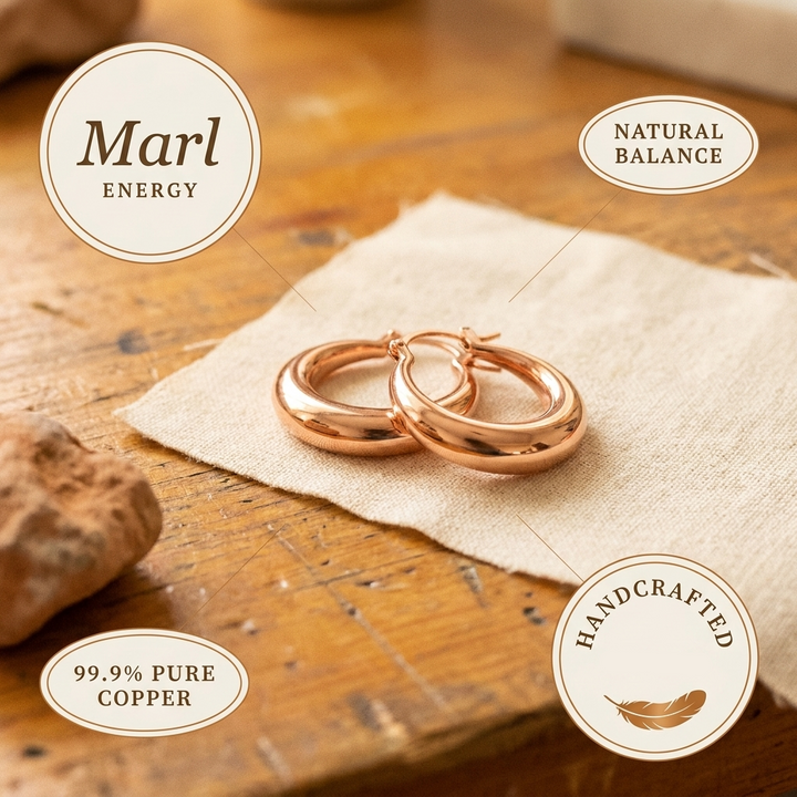 Boucles d'oreilles en cuivre Marl de Chloé – vue 5